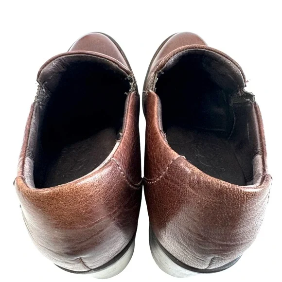 Born D07906 Slip-On Brown Leather Block Heel Ankle Booties Size 8.5 M/W - Picture 8 of 16